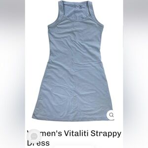 Patagonia Vitaliti blue organic cotton square neck tank dress $98 - Medium